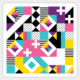 Colorful Abstract Geometric Modern Pattern Sticker